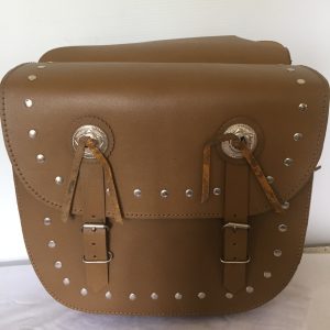 Saddle Bags Tan Real Leather